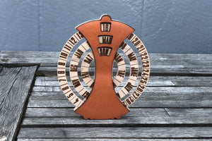 Desktop Perpetual Calendar Leather - Wood-Galen Leather