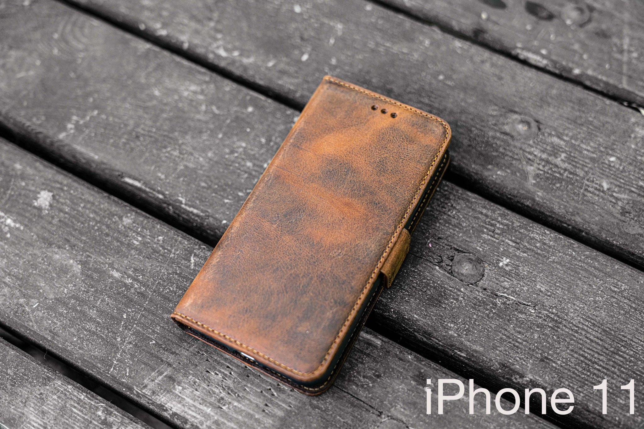 Galen Leather Detachable iPhone 13 Pro Max Leather Wallet Case