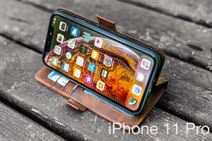 iPhone Leather Wallet Cases with Card Holders (All Models) - Galen