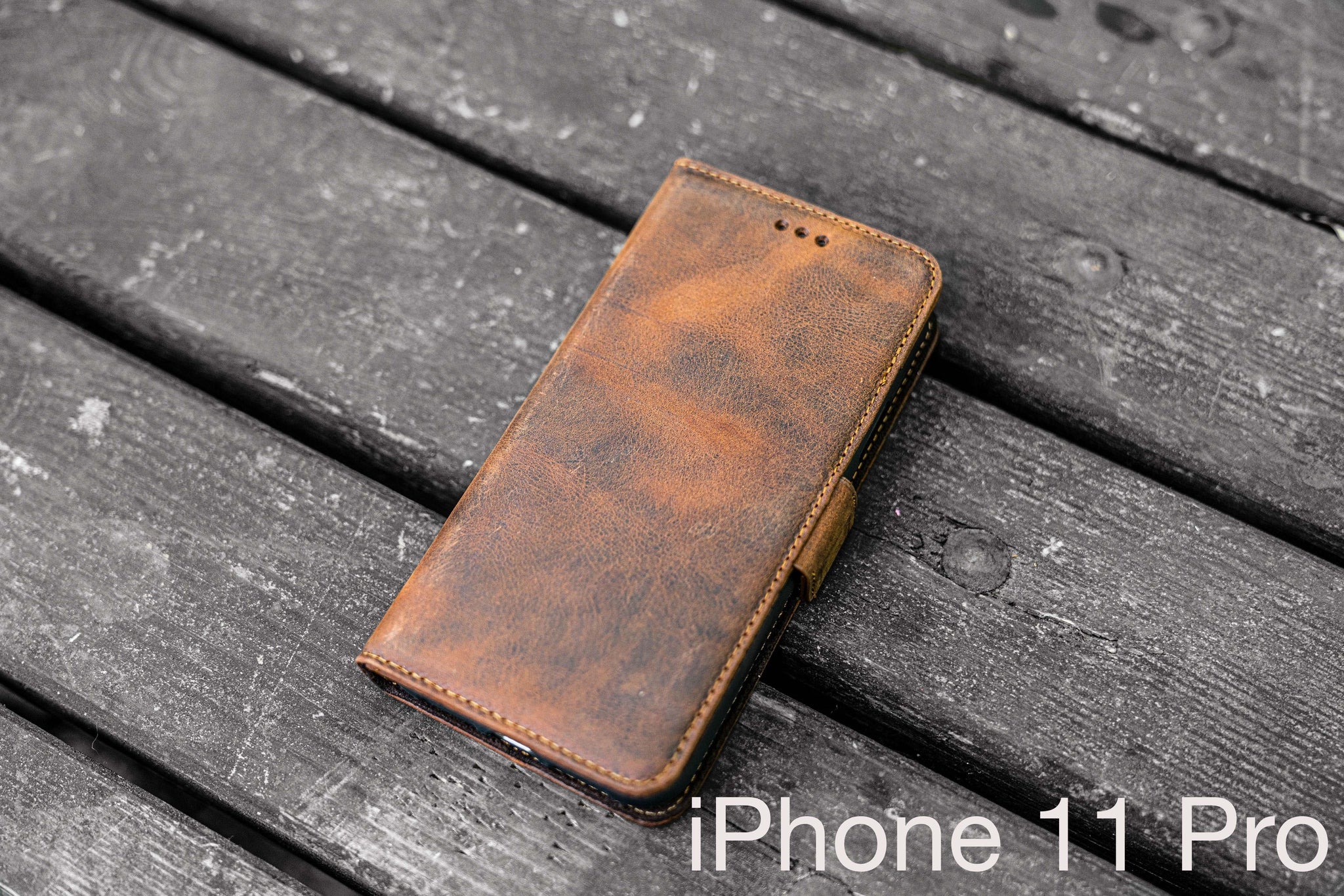 Galen Leather Detachable iPhone 11 Pro Leather Wallet Case