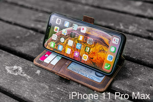 Detachable iPhone 11 Pro Max Leather Wallet Case