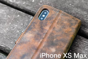 Detachable iPhone XS-Max Leather Wallet Case