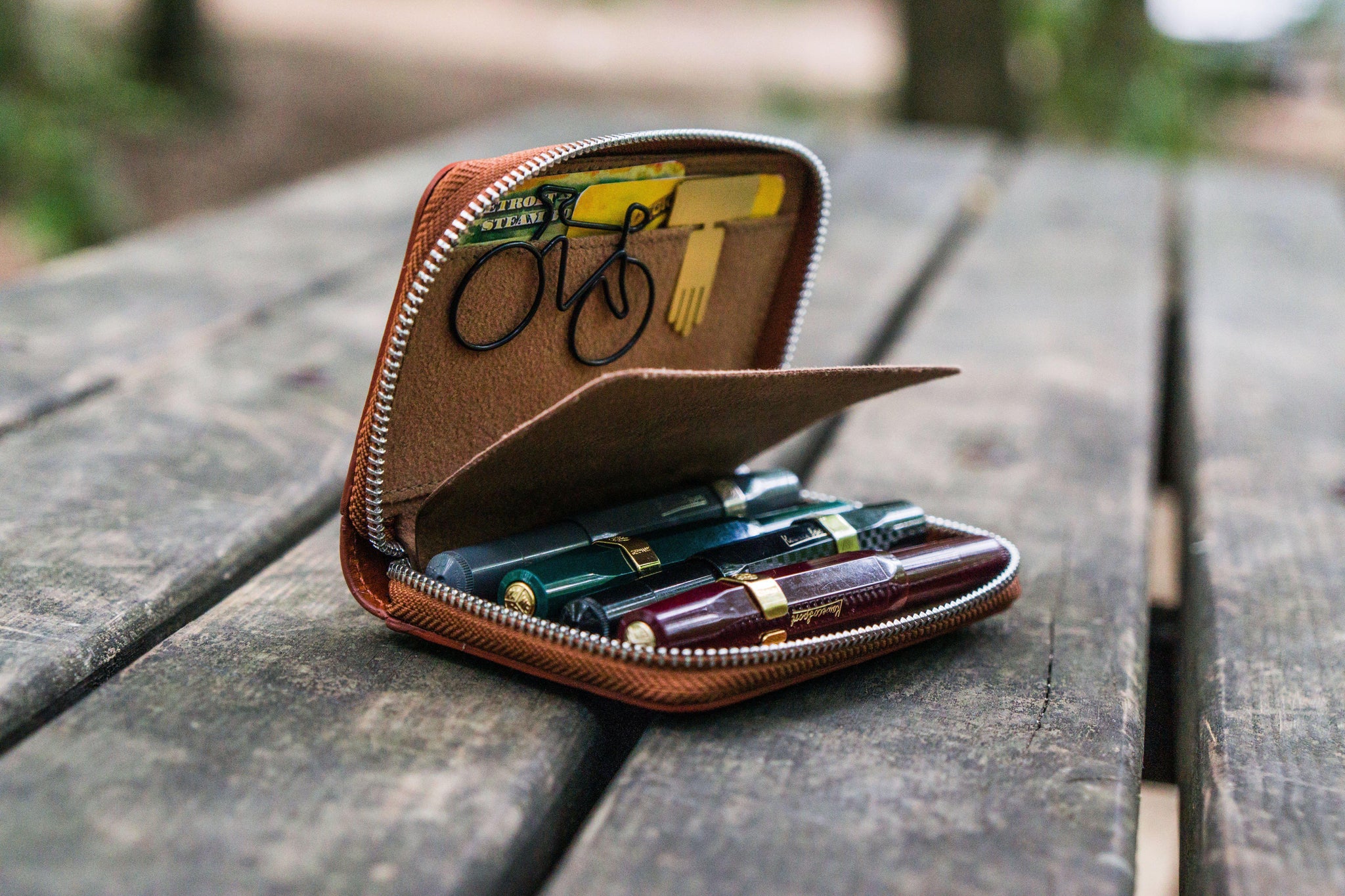 Victorinox Leather Credit Card Sleeve Holder Slim Leather Wallet handmade