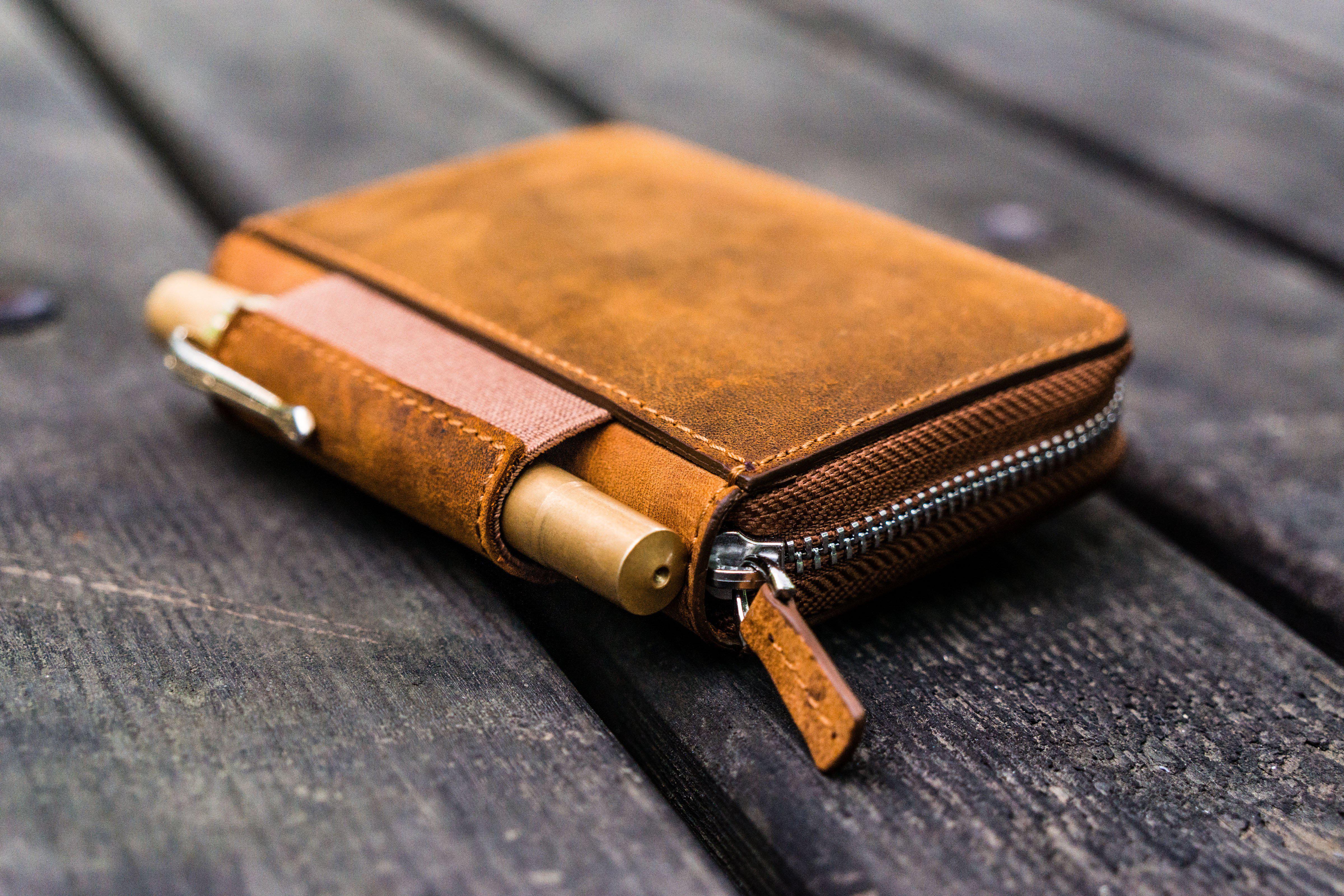 Galen Leather EDC Wallet - Crazy Horse Brown