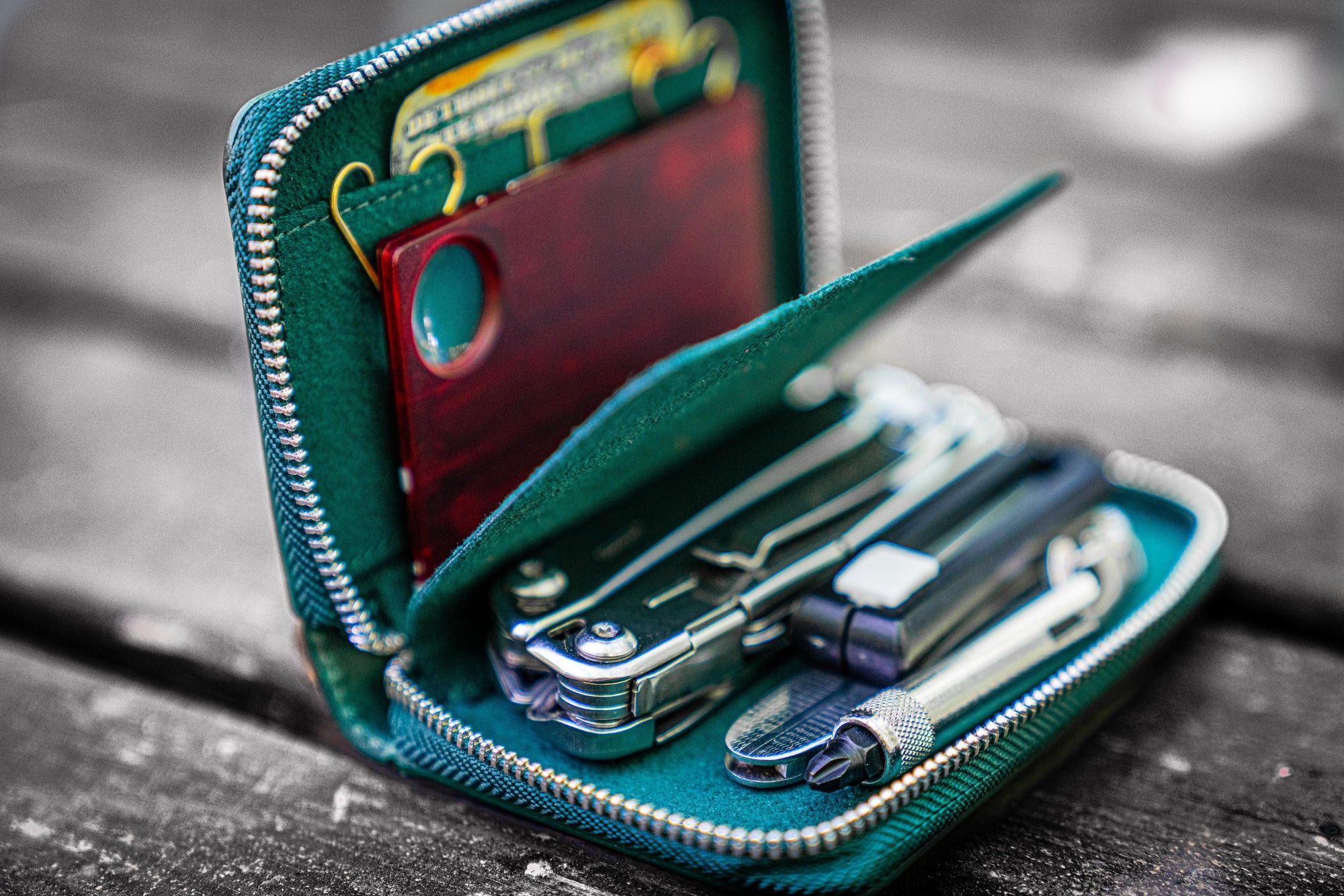 ★DeMAKER★ Nouveau walletdeep green Nouveau wallet-deep green - DeMAKER