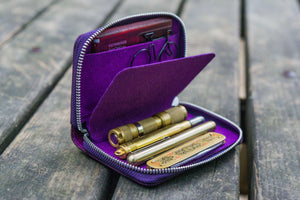 EDC Wallet - Purple-Galen Leather