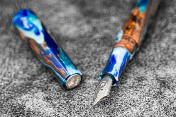 Studyo Agackakan x Galen - Fountain Pen - Tsunami - Galen Leather