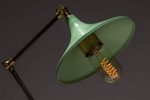 Gramophone - Industrial Mint Desk Lamp-Galen Leather
