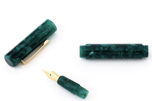 Hightide - Attache Marbled Fountain Pen - Green-Galen Leather