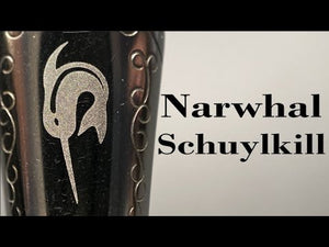 Nahvalur (Narwhal) Fountain Pen - Schuylkill Asfur Bronze + Leather Pen Sleeve