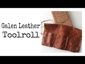 Leather Pen Roll - Rustic Brown