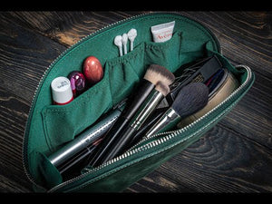 Small Leather Lunar Makeup / Toiletry Bag Product Video 