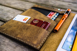 iPad Mini & Large Moleskine Cover - Crazy Horse Brown-Galen Leather