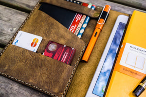 iPad Mini & Large Moleskine Cover - Crazy Horse Brown-Galen Leather