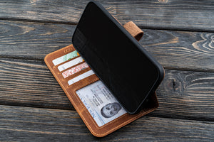 iPhone 12 Pro Max (6,7") Leather Wallet Case