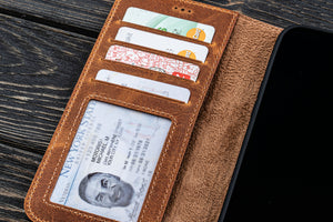 iPhone 12 / iPhone 12 Pro (6,1") Leather Wallet Case