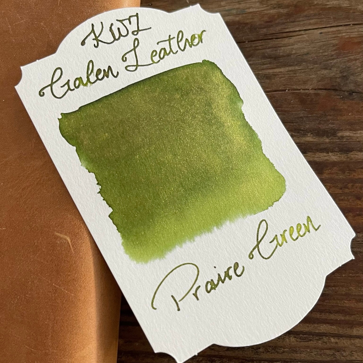 KWZ x Galen - Prairie Green Ink | Galen Leather