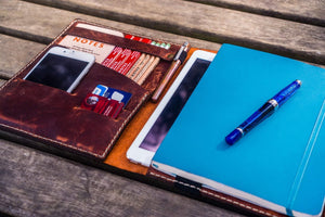 iPad Air/Pro & Extra Large Moleskine Cover - Crazy Horse Orange-Galen Leather