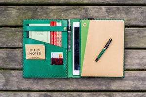 iPad Air/Pro & Extra Large Moleskine Cover - Green-Galen Leather