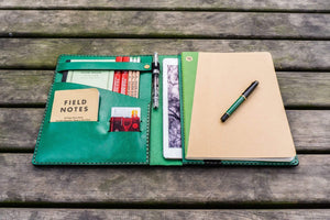 iPad Air/Pro & Extra Large Moleskine Cover - Green-Galen Leather