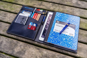 iPad Air/Pro & Extra Large Moleskine Cover - Navy Blue-Galen Leather