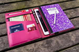 iPad Air/Pro & Extra Large Moleskine Cover - Pink-Galen Leather