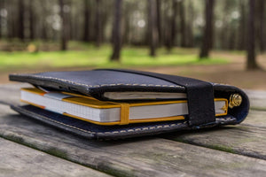 iPad Mini & Large Moleskine Cover - Navy Blue-Galen Leather