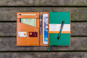 iPad Mini & Large Moleskine Cover - Orange-Galen Leather