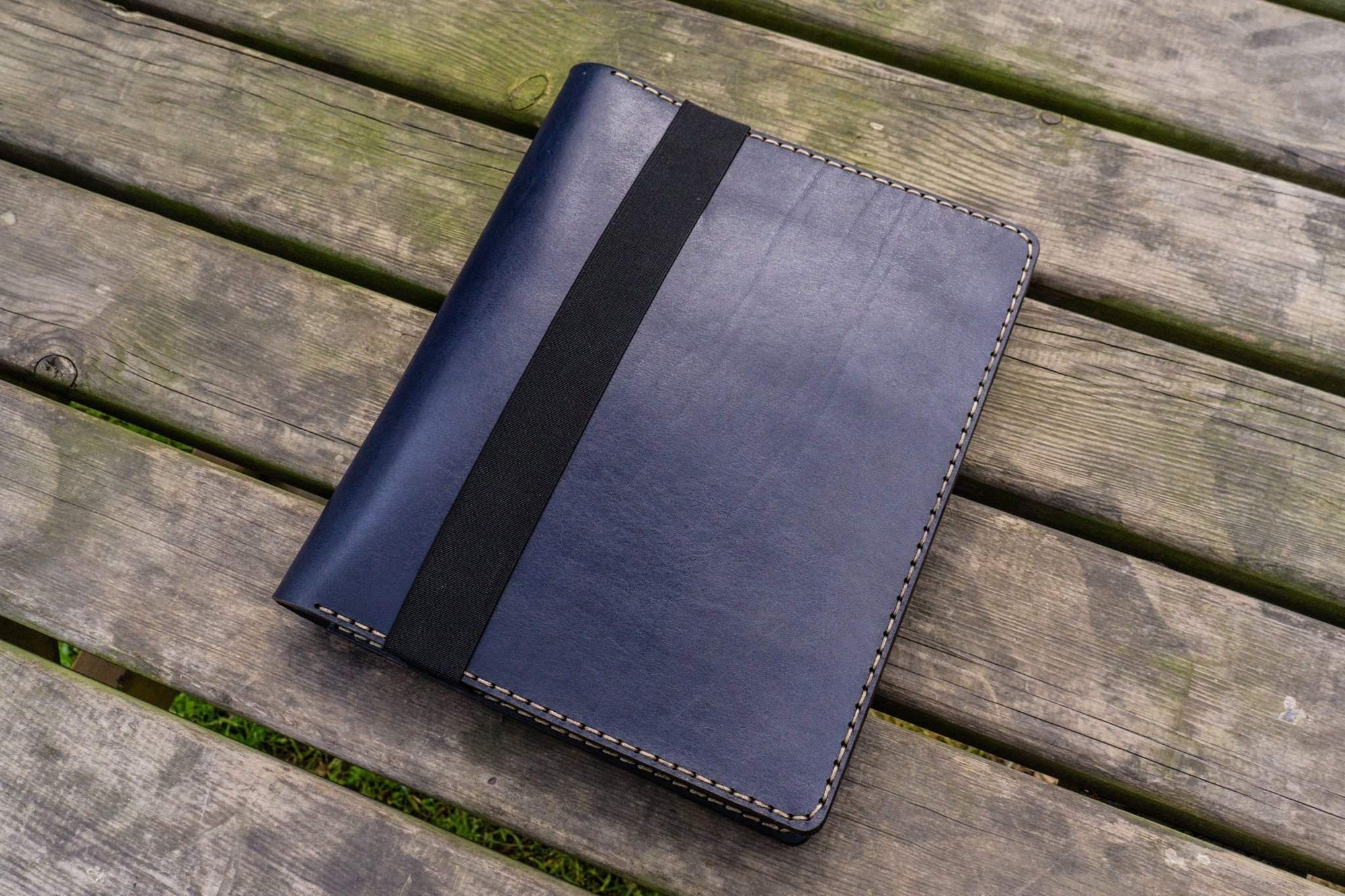 iPad Pro 10.5 and B5 size Notebook Cover - Navy Blue - Galen Leather