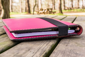 iPad Pro 11 - Pro 10.5 and B5 Size Notebook Cover - Pink-Galen Leather
