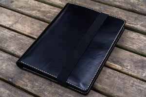 iPad Pro 12.9 & Letter/A4 Size Leather Padfolio - Black-Galen Leather