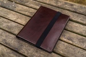 iPad Pro 12.9 & Letter/A4 Size Leather Padfolio - Dark Brown-Galen Leather