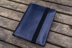 iPad Pro 12.9 & Letter/A4 Size Leather Padfolio - Navy Blue-Galen Leather