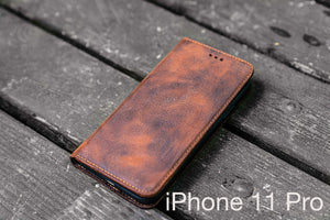 iPhone 11 Pro Leather Wallet Case - No.01