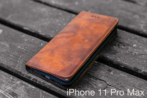 iPhone 11 Pro Max Leather Wallet Case - No.01