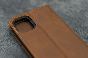 iPhone 11 Pro Max Leather Wallet Case - No.01