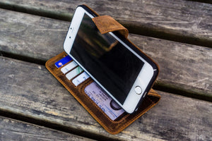 iPhone 5/5s/SE Leather Wallet Case - No.02-Galen Leather