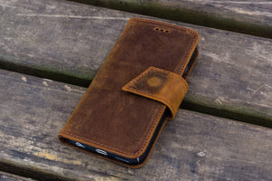 iPhone 5/5s/SE Leather Wallet Case - No.02-Galen Leather