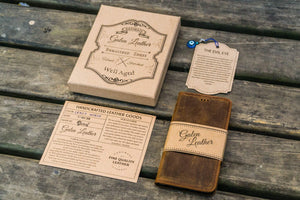 iPhone 5/5s/SE Leather Wallet Case - No.02-Galen Leather