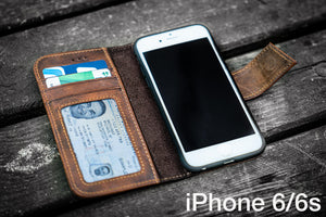 Galen Leather iPhone 13 Pro Max (6.7) Leather Wallet Case