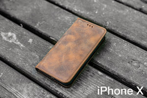 iPhone X Leather Wallet Case - No.01