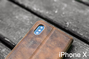 iPhone X Leather Wallet Case - No.01