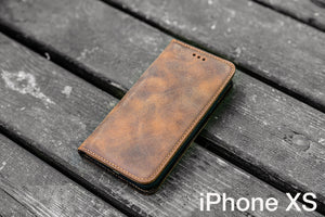 iPhone XS Leather Wallet Case - No.01