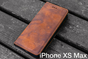 iPhone XS-MAX Leather Wallet Case - No.01