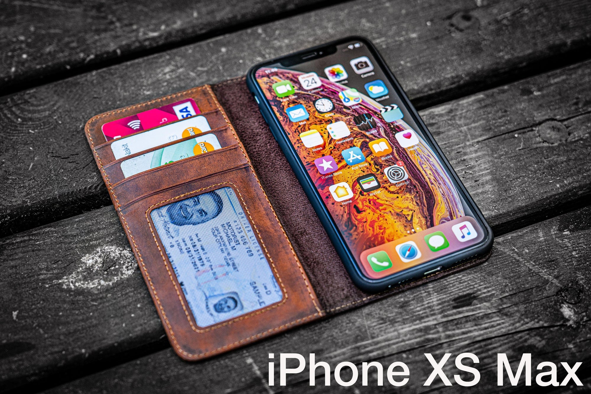 Galen Leather iPhone 13 (6.1) Leather Wallet Case