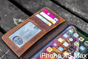 Galen Leather iPhone 13 Pro Max (6.7) Leather Wallet Case