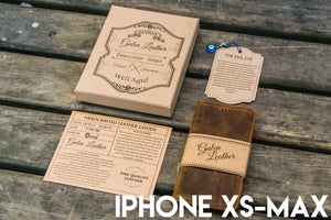 iPhone XS-MAX Leather Wallet Case - No.02