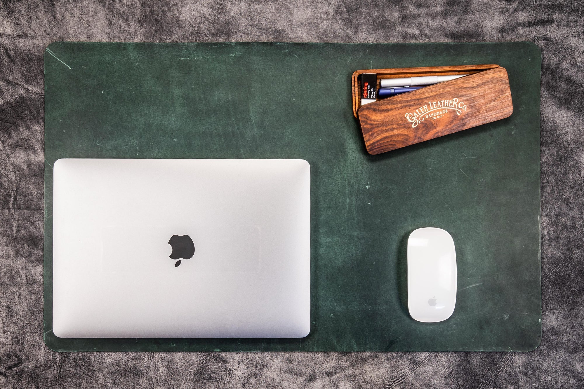 Leather Desk Pad - Small to Large Protector Mat - Galen Leather