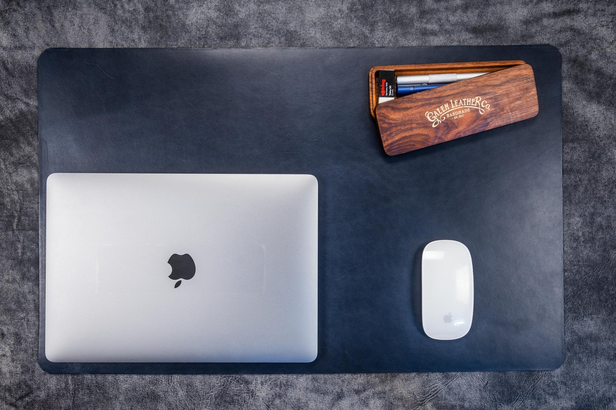 Leather Desk Pad - Small to Large Protector Mat - Galen Leather