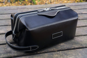 Leather Dopp Kit - Black-Galen Leather